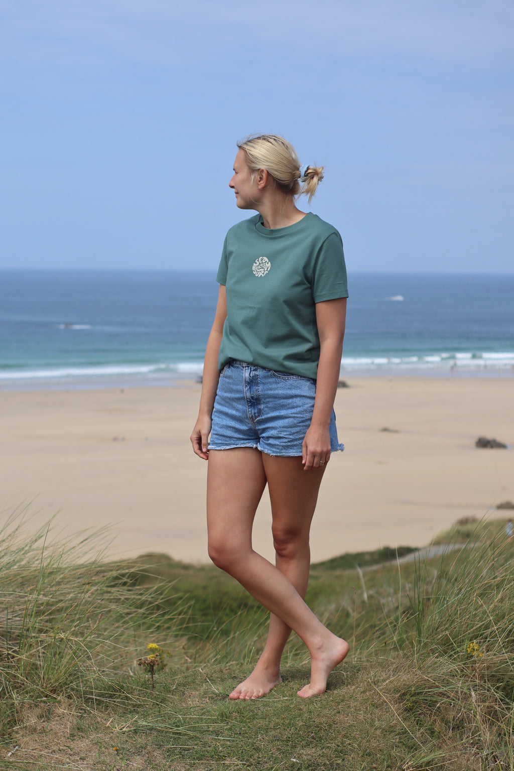 Sea Bloom Tee - Seafoam