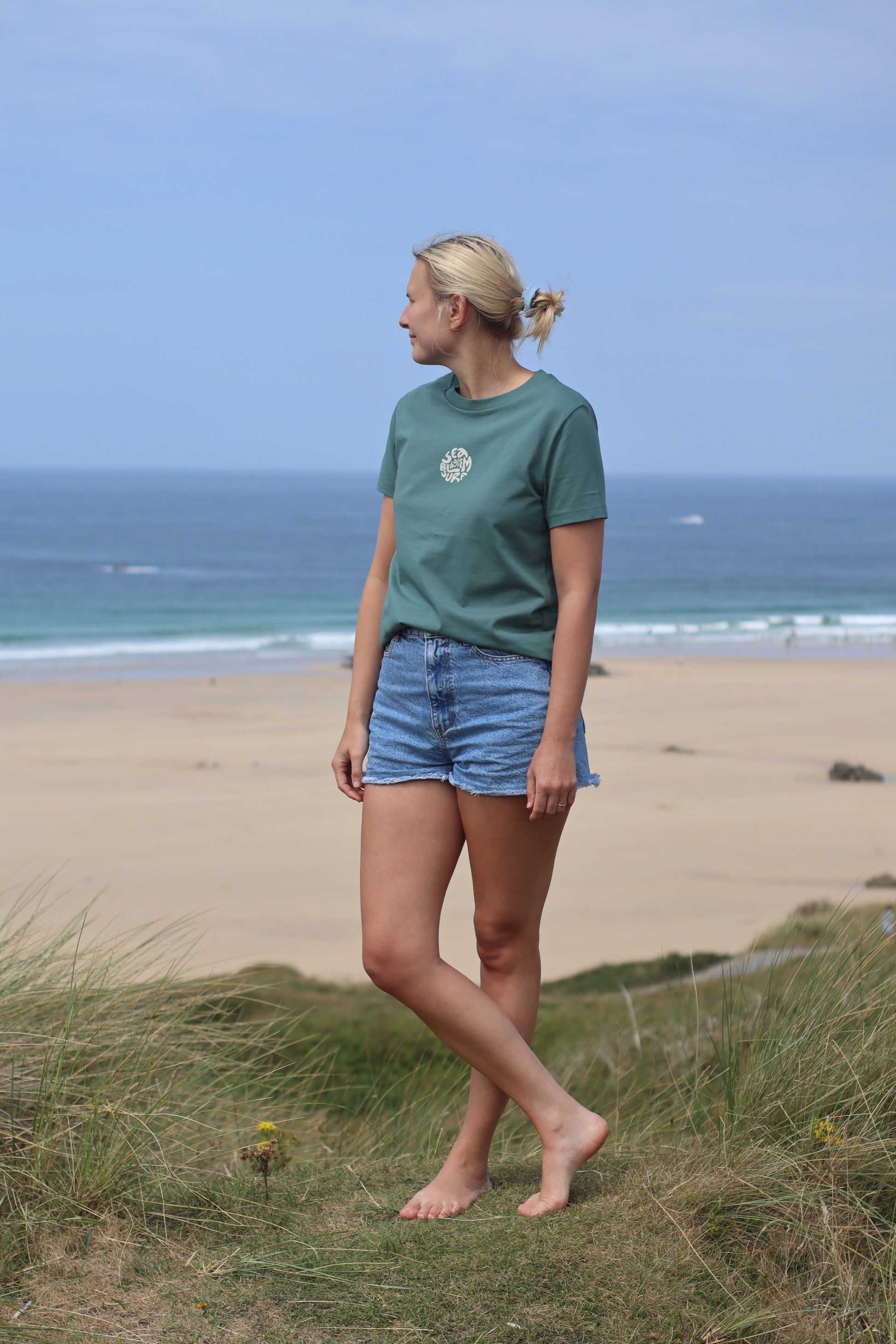 Sea Bloom Tee - Seafoam